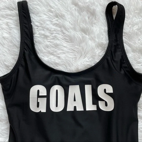 GOALS black and white one piece bathing suit new with tags - Picture 3 of 11